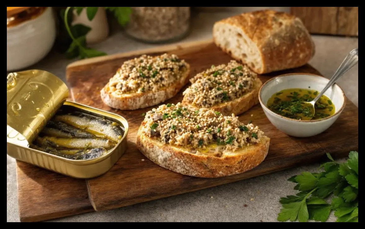 طرز تهیه سریع کنسرو ساردین با 3 ماده ساده در 5 دقیقه