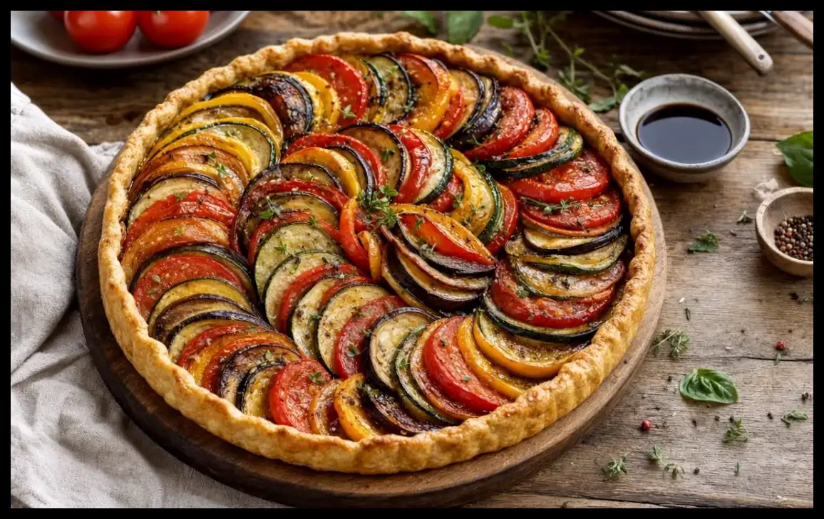 طرز تهیه تارت سبزیجات آفتابی به سبک راتاتویی با طعمی دودی و لذیذ