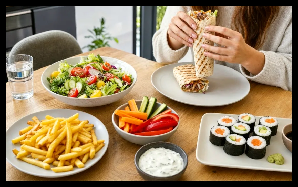چگونه فست‌فودهایی مثل سیب‌زمینی سرخ‌کرده، سوشی و کباب را سالم‌تر کنیم؟