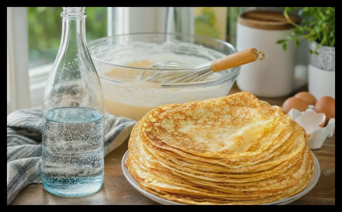 طرز تهیه کرپ‌های سبک‌تر با جایگزینی بخشی از شیر با آب گازدار