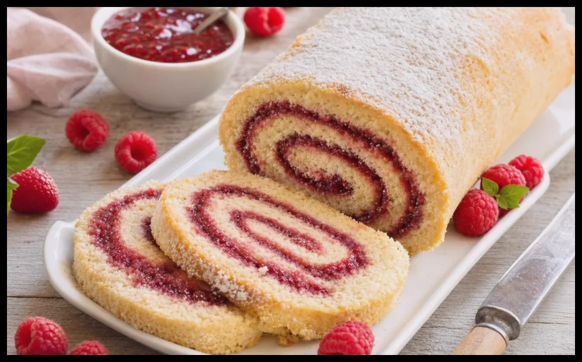 طرز تهیه کیک رولی تمشک سیریل لینیاک در 15 دقیقه با نکات کلیدی