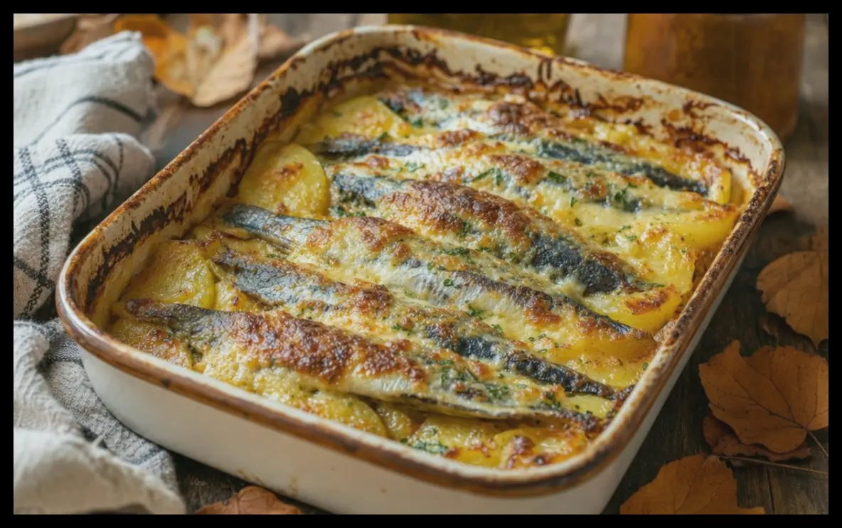 طرز تهیه ساردین گراتینه با کنسرو؛ غذای گرم و مقوی پاییزی