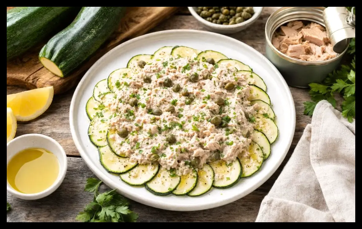 طرز تهیه سریع و ارزان zucchini tonnato با کدو سبز و تن ماهی از لوران ماریوت