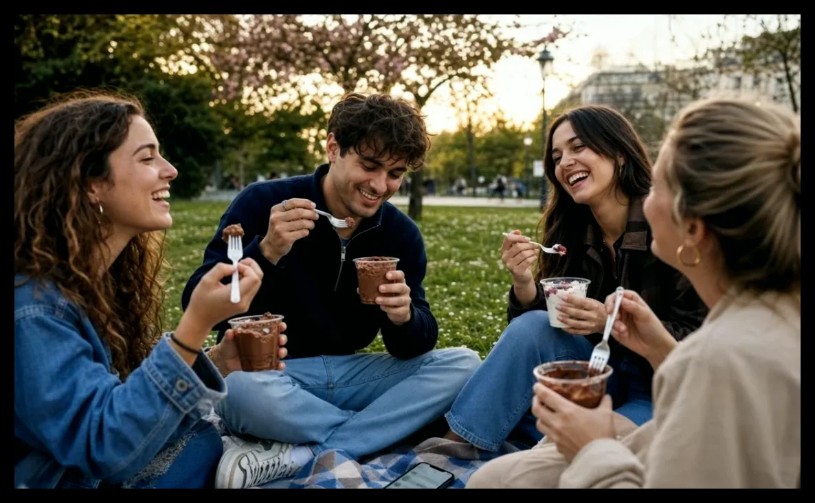 پدیده جدید خوردن دسر با چنگال در پارک‌های آلمان و پیام‌های اجتماعی آن
