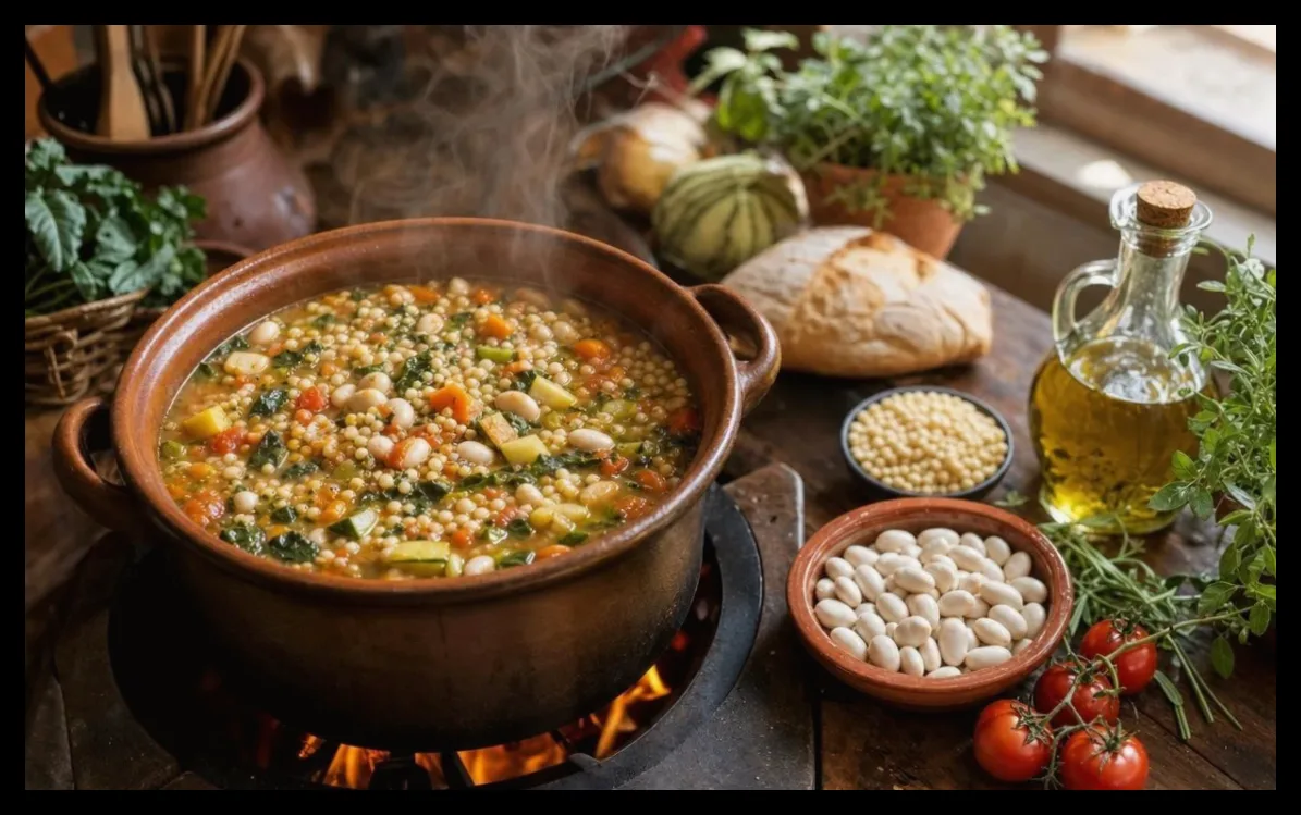سوپ خانواده‌های طولانی‌عمر در ساردینیا؛ دستور ساده و مقوی برای همه