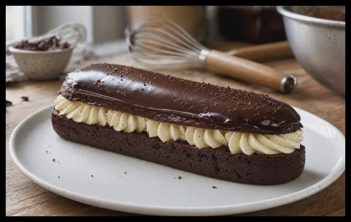 طرز تهیه کیک شکلاتی و اکلر وانیلی ترکیبی از یک شیرینی‌پز فرانسوی