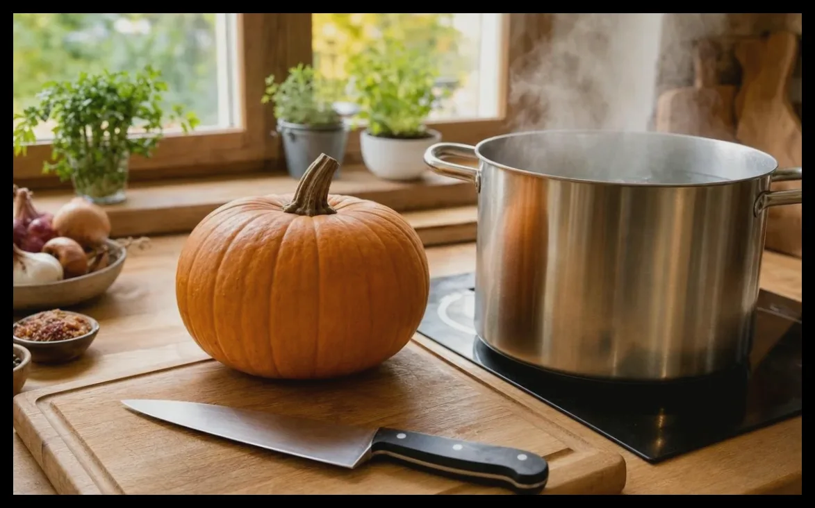 ترفند آب جوش برای برش ایمن و آسان کدو حلوایی در ۱ دقیقه