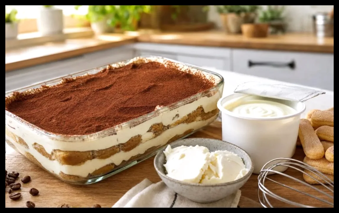 طرز تهیه تیرامیسوی سبک و هضم‌پذیر با جایگزینی ساده به جای ماسکارپونه