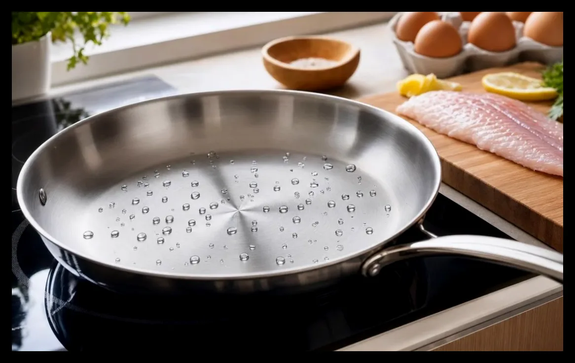 روش تست قطره آب و 3 نکته کلیدی برای جلوگیری از چسبیدن غذا به ماهیتابه استیل