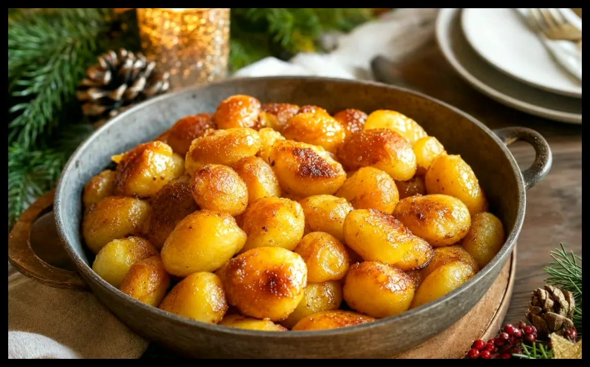 طرز تهیه سیبزمینی کاراملی دانمارکی با پوستهای ترد و درخشان
