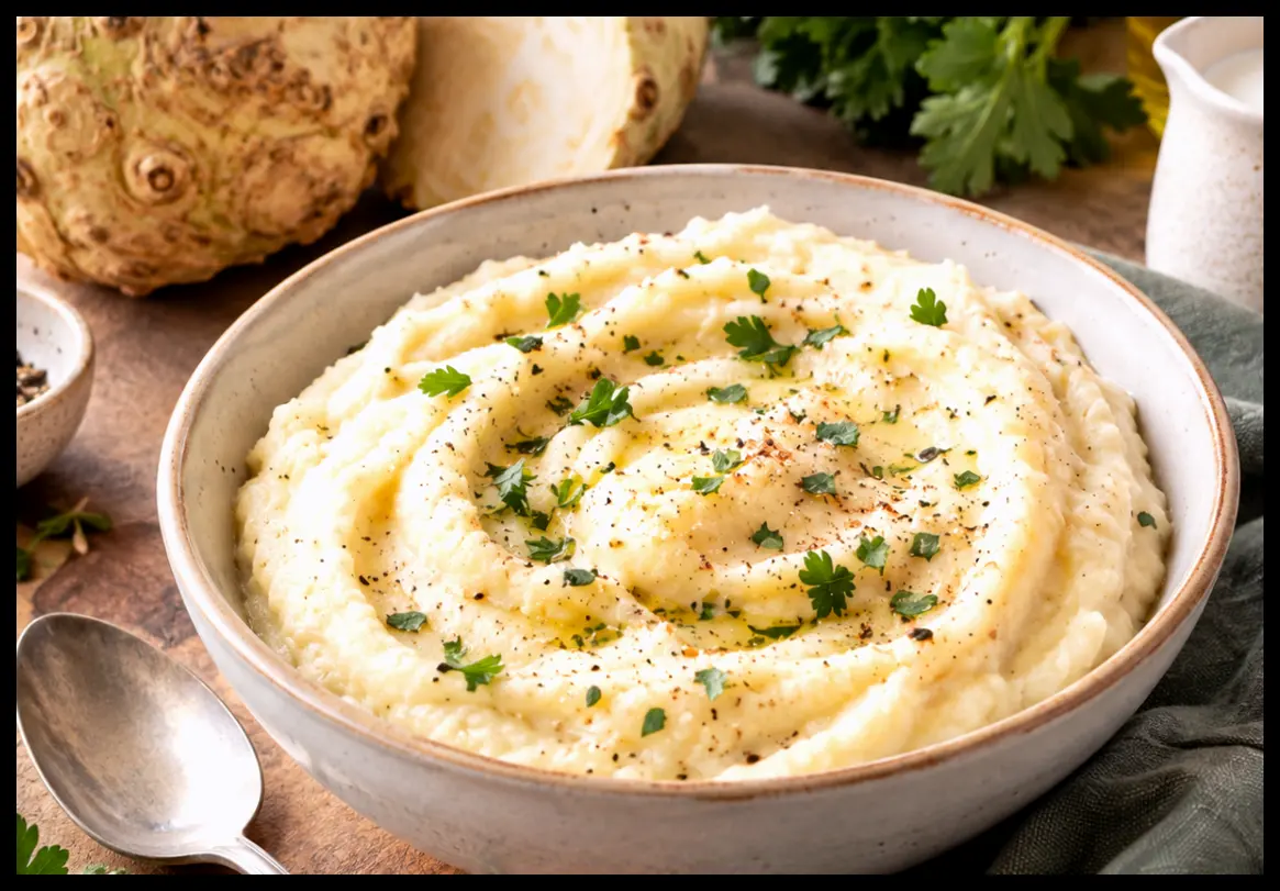 پوره کرفس‌کِرِو؛ جایگزینی سبک و خوش‌طعم به جای پوره سیب‌زمینی در پاییز و زمستان