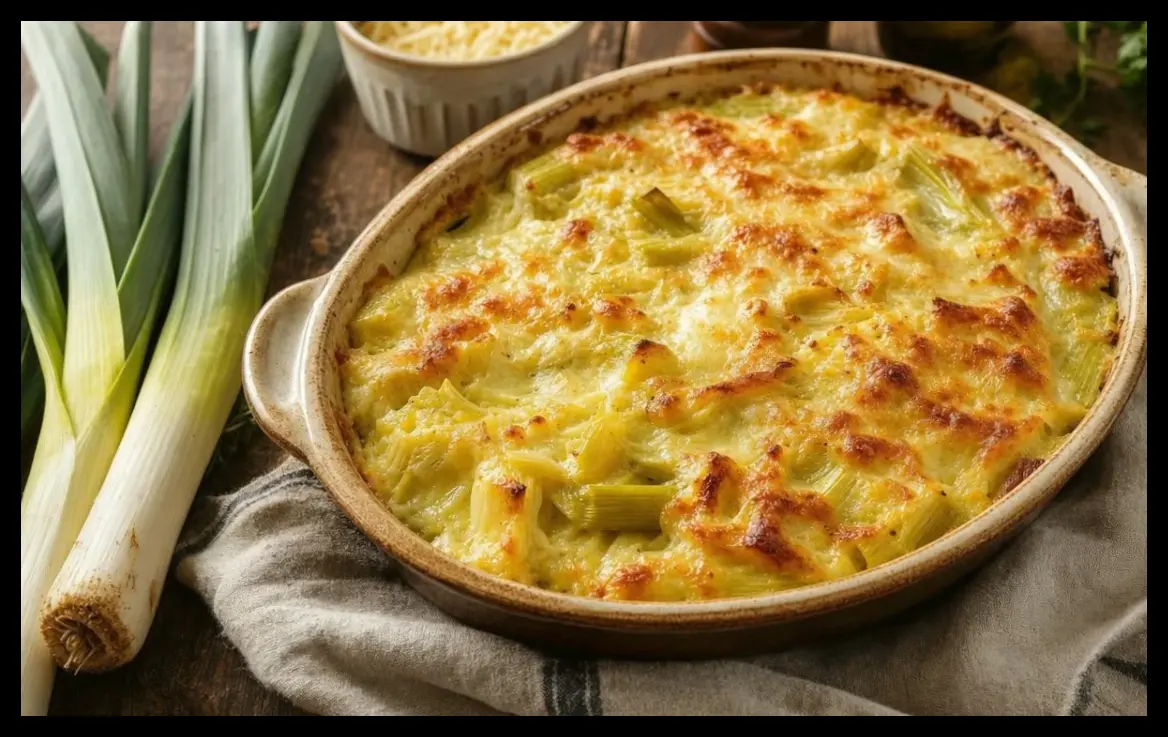 طرز تهیه گراتن تره‌فرنگی با پنیر کانکویوت بدون بشامل و با طعمی بی‌نظیر