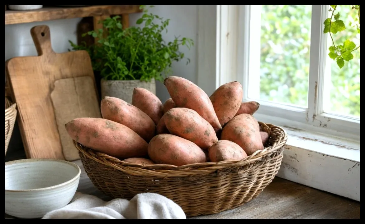 روش صحیح نگهداری سیب‌زمینی شیرین برای ماندگاری بیشتر در خانه