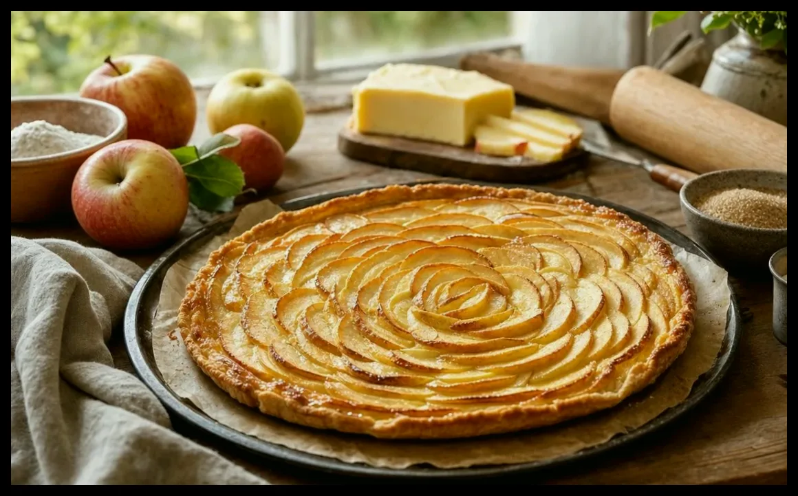طرز تهیه تارت سیب نازک و ترد اریک فرشون با ۵ ماده ساده