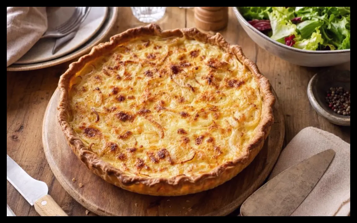 طرز تهیه تارت پیاز و کامته؛ جایگزینی ساده و خوشمزه برای راکلت