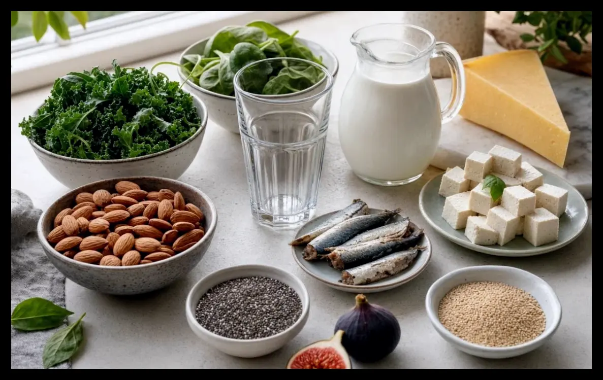 ۱۲ غذای سرشار از کلسیم که بیشتر از یک لیوان شیر کلسیم دارند