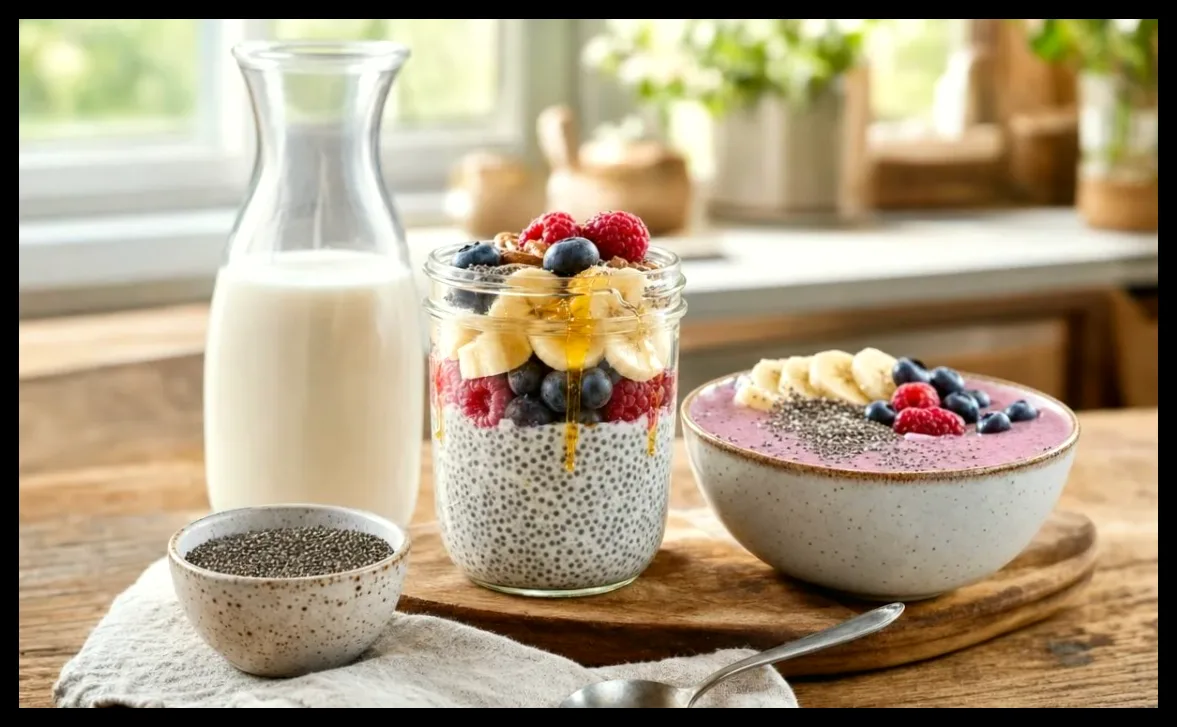 ۶ ایده برای صبحانه با دانه‌های چیا و میزان مصرف ایمن طبق توصیه EFSA
