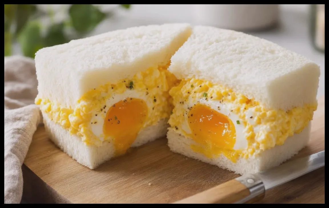 طرز تهیه ساندویچ تخم‌مرغ ژاپنی Tamago Sando با زرده نرم و لطیف در خانه