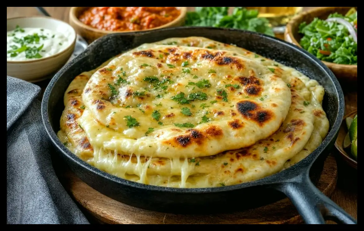 طرز تهیه نان پنیر هندی خانگی با تابه؛ محبوب در مهمانی و شام
