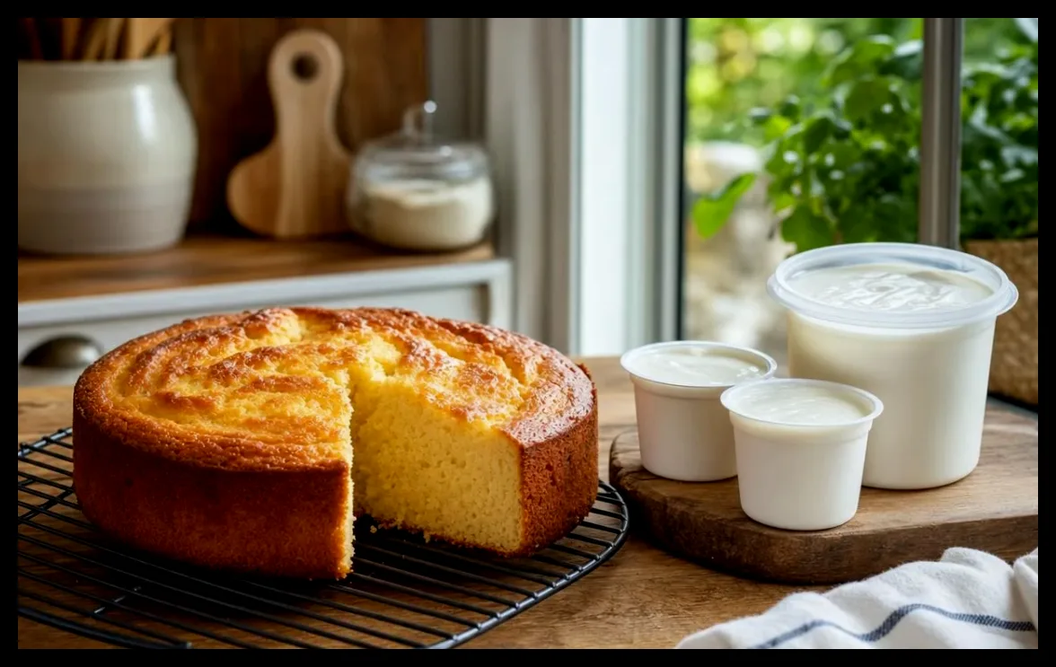 طرز تهیه کیک یاغورت با جایگزینی ساده که طعم و بافت آن را متحول میکند