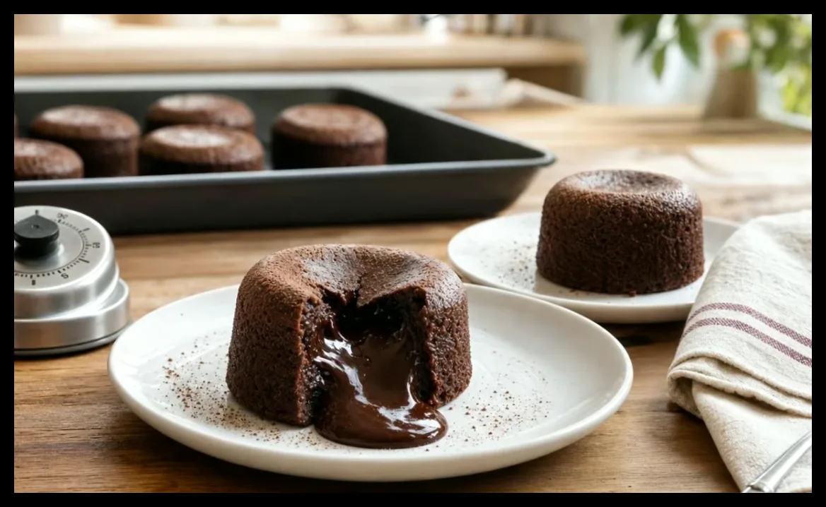 طرز تهیه کیک قلبی شکلاتی با مرکز روان و نرم؛ راز موفقیت در زمان دقیق پخت