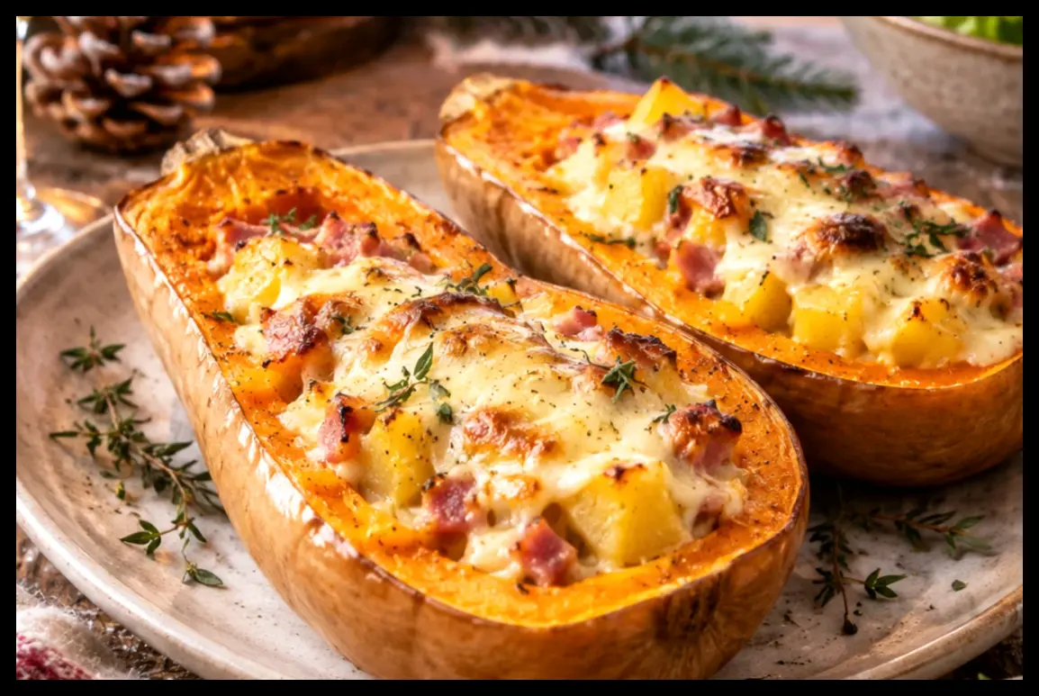 طرز تهیه کدو حلوایی شکمپر با پنیر راسه و باقیماندههای غذا