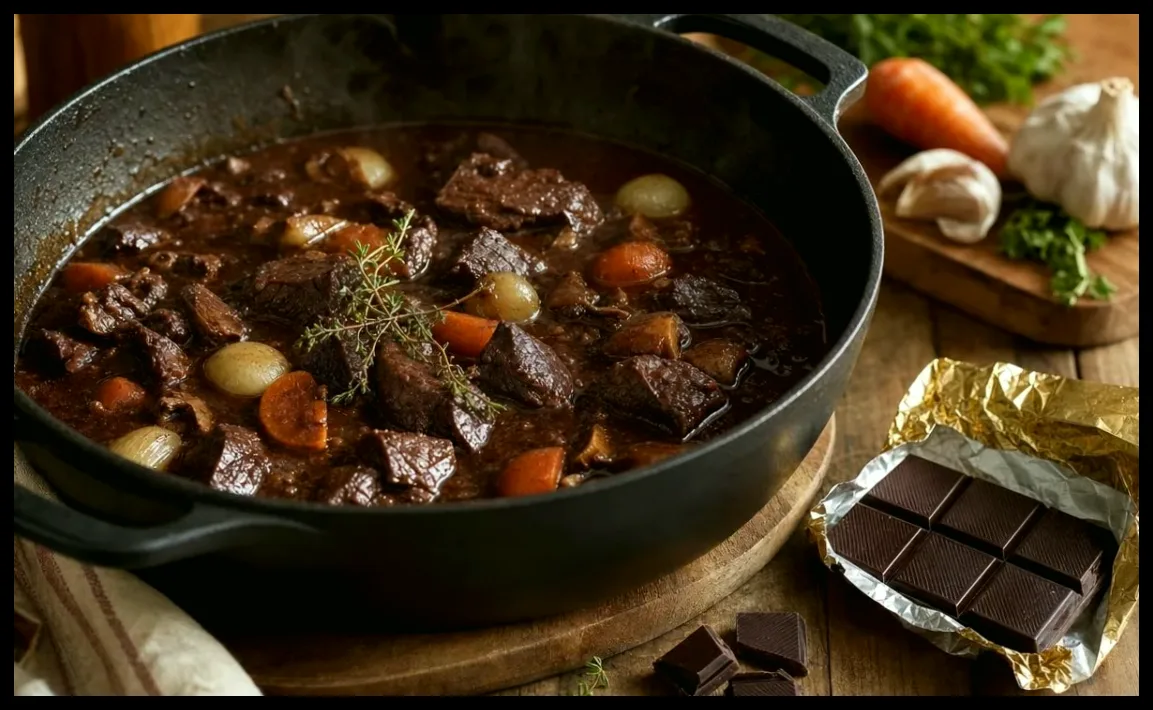 راز سرآشپزها برای تهیه بوف بورگینیون بی‌نظیر با یک ترفند ساده شکلاتی